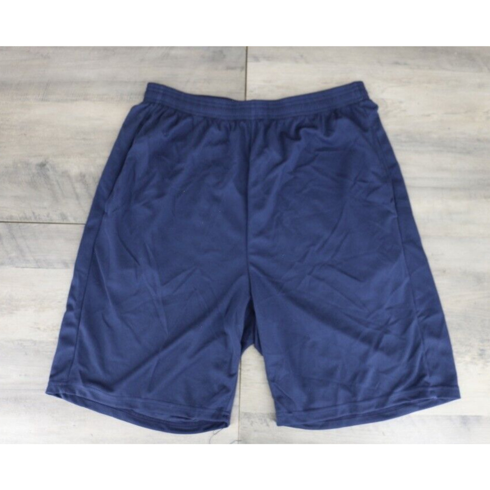 Real Essentials Mens Size XL Pull On Dri Fit Athletic Shorts Navy Blue